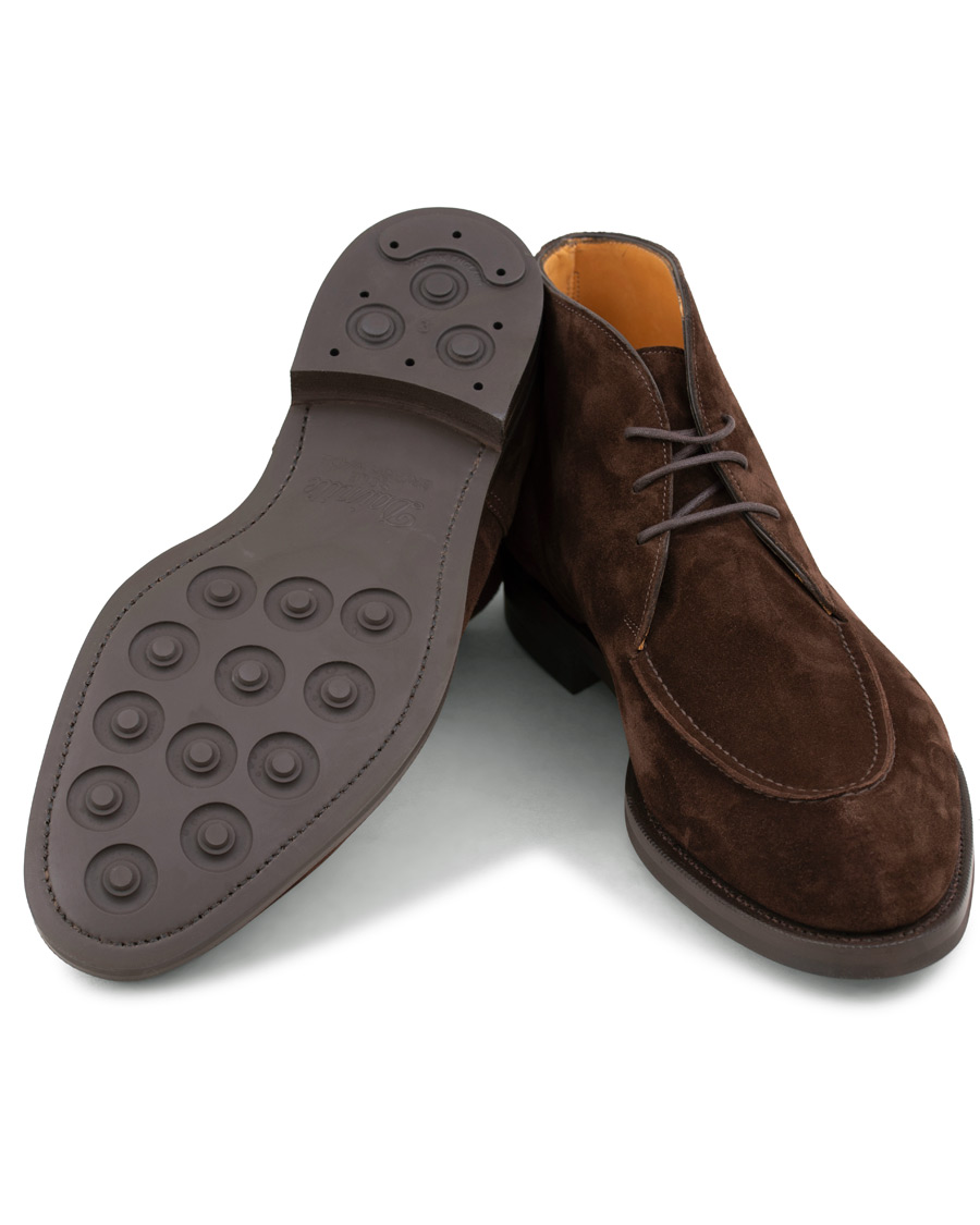 Herre | Edward Green Halifax Split Toe Dainite Boot Brown Suede | Edward Green | Halifax Split Toe Dainite Boot Brown Suede