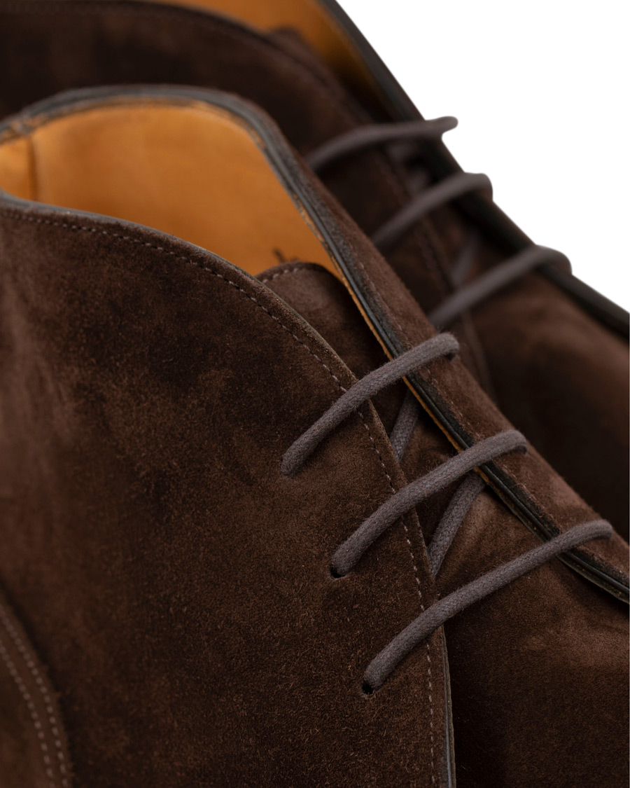 Herre | Edward Green Halifax Split Toe Dainite Boot Brown Suede | Edward Green | Halifax Split Toe Dainite Boot Brown Suede
