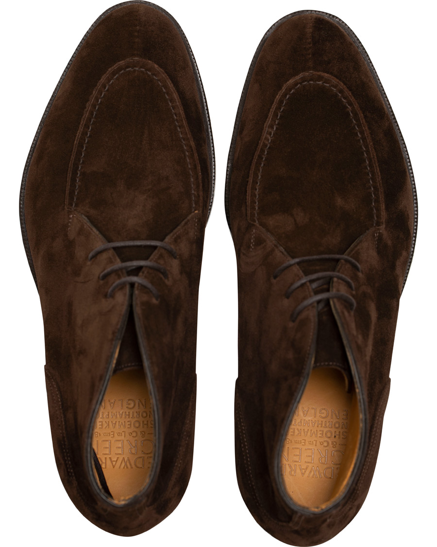 Herre | Edward Green Halifax Split Toe Dainite Boot Brown Suede | Edward Green | Halifax Split Toe Dainite Boot Brown Suede