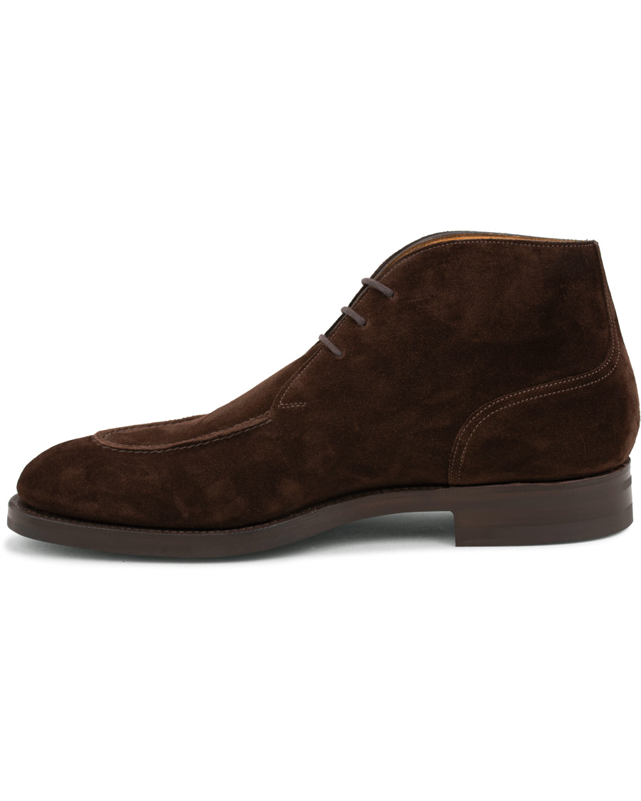 Herre | Edward Green Halifax Split Toe Dainite Boot Brown Suede | Edward Green | Halifax Split Toe Dainite Boot Brown Suede
