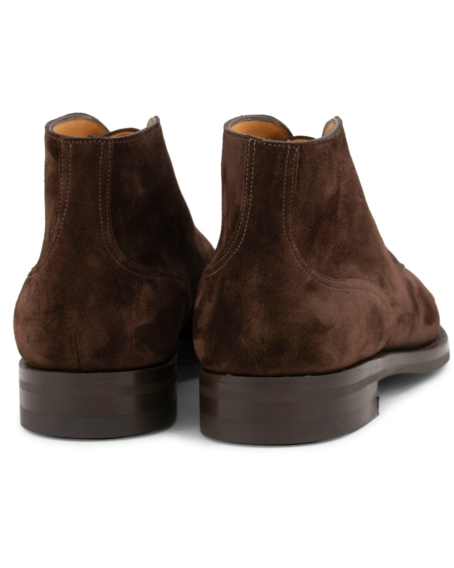 Herre | Edward Green Halifax Split Toe Dainite Boot Brown Suede | Edward Green | Halifax Split Toe Dainite Boot Brown Suede