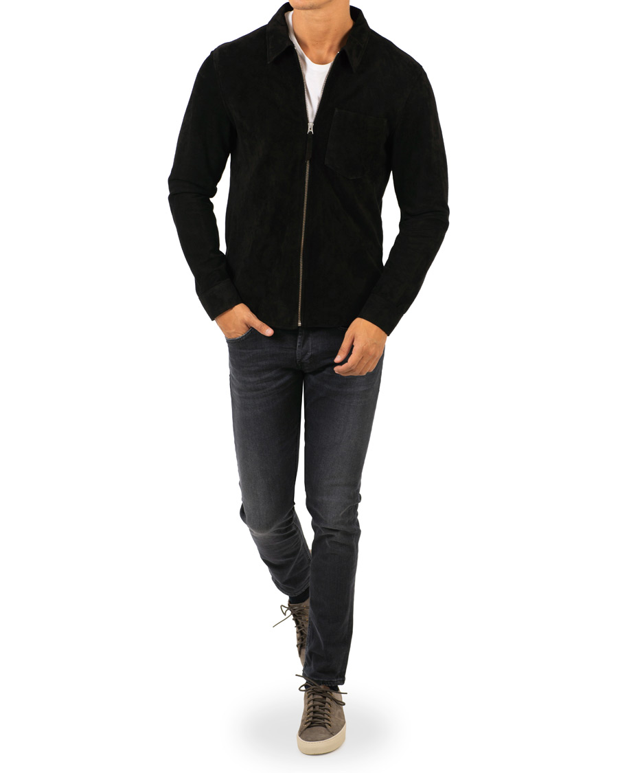 Herre | Jakker | Our Legacy | Suede Zip Shirt Jacket Black