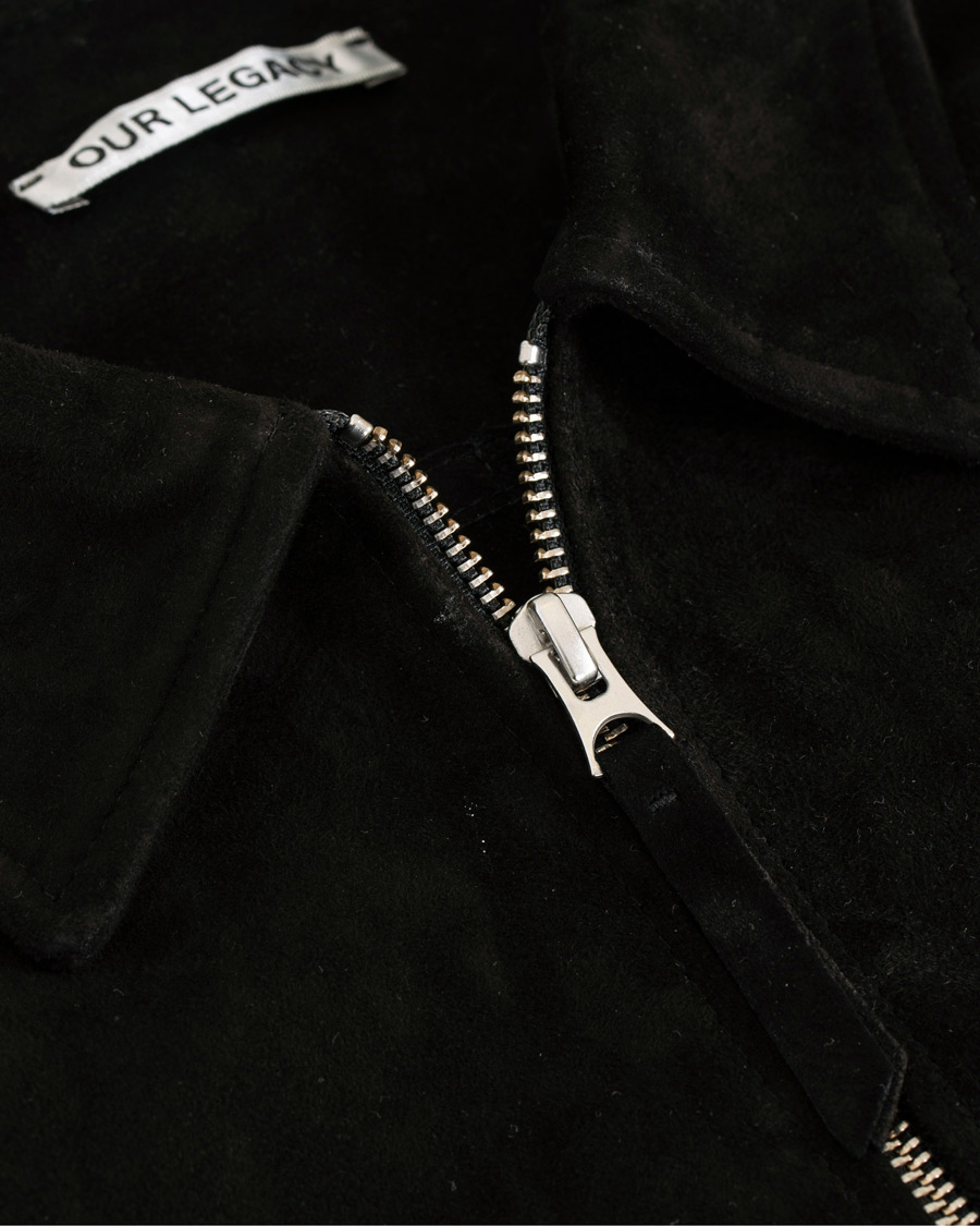 Herre | Jakker | Our Legacy | Suede Zip Shirt Jacket Black