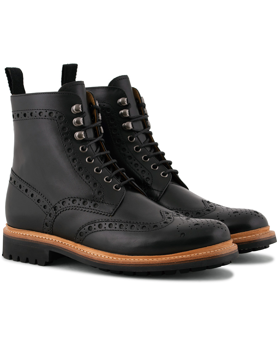 Herre | Grenson Fred Commando Boot Black Calf | Grenson | Fred Commando Boot Black Calf