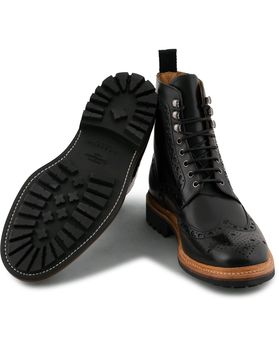 Herre | Grenson Fred Commando Boot Black Calf | Grenson | Fred Commando Boot Black Calf
