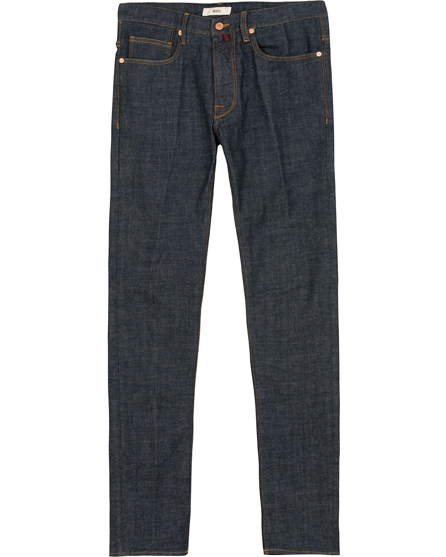 Herre | Jeans | Incotex | Sky Slim Fit Denim Dark Blue