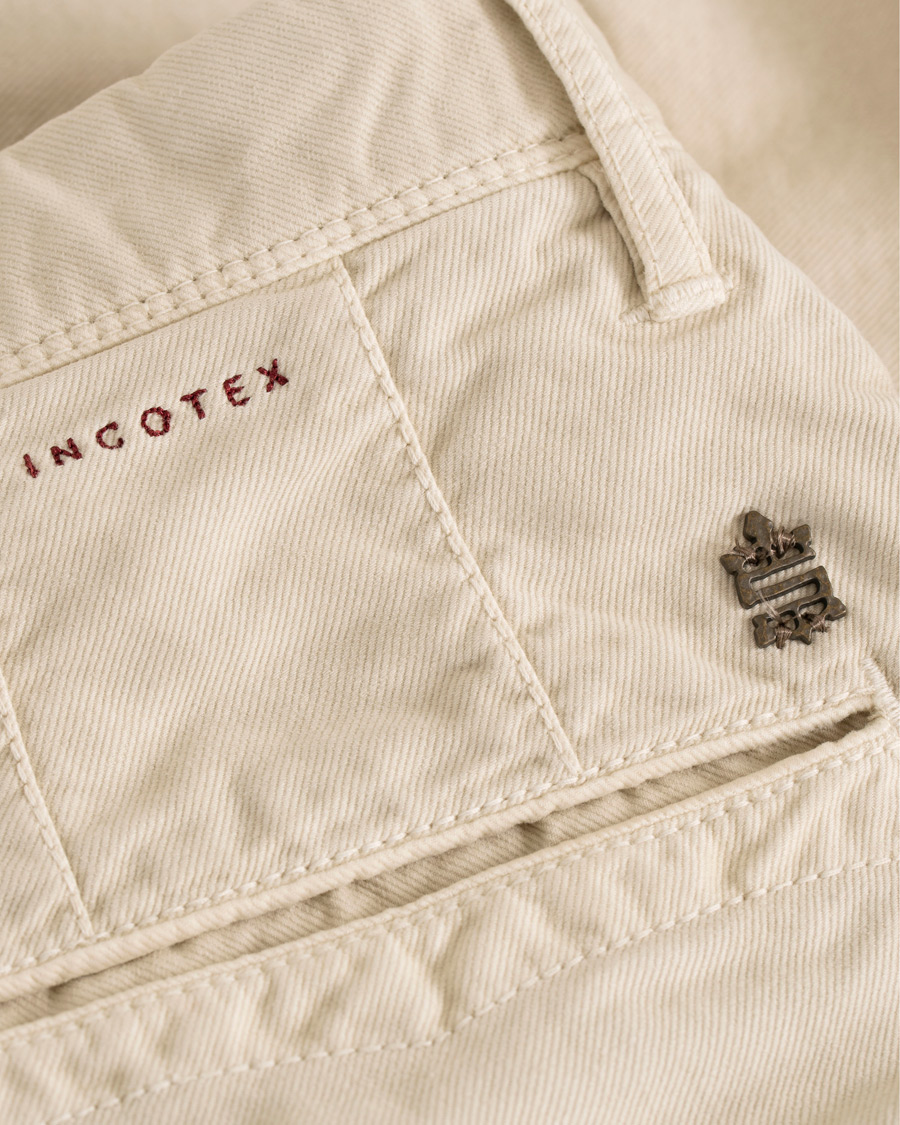 Herre | Bukser | Incotex | Slim Fit Garment Dyed Washed Slacks Kit