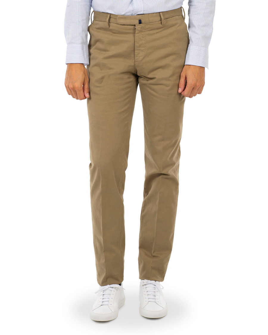 Herre | Bukser | Incotex | Slim Fit Comfort Chino Khaki