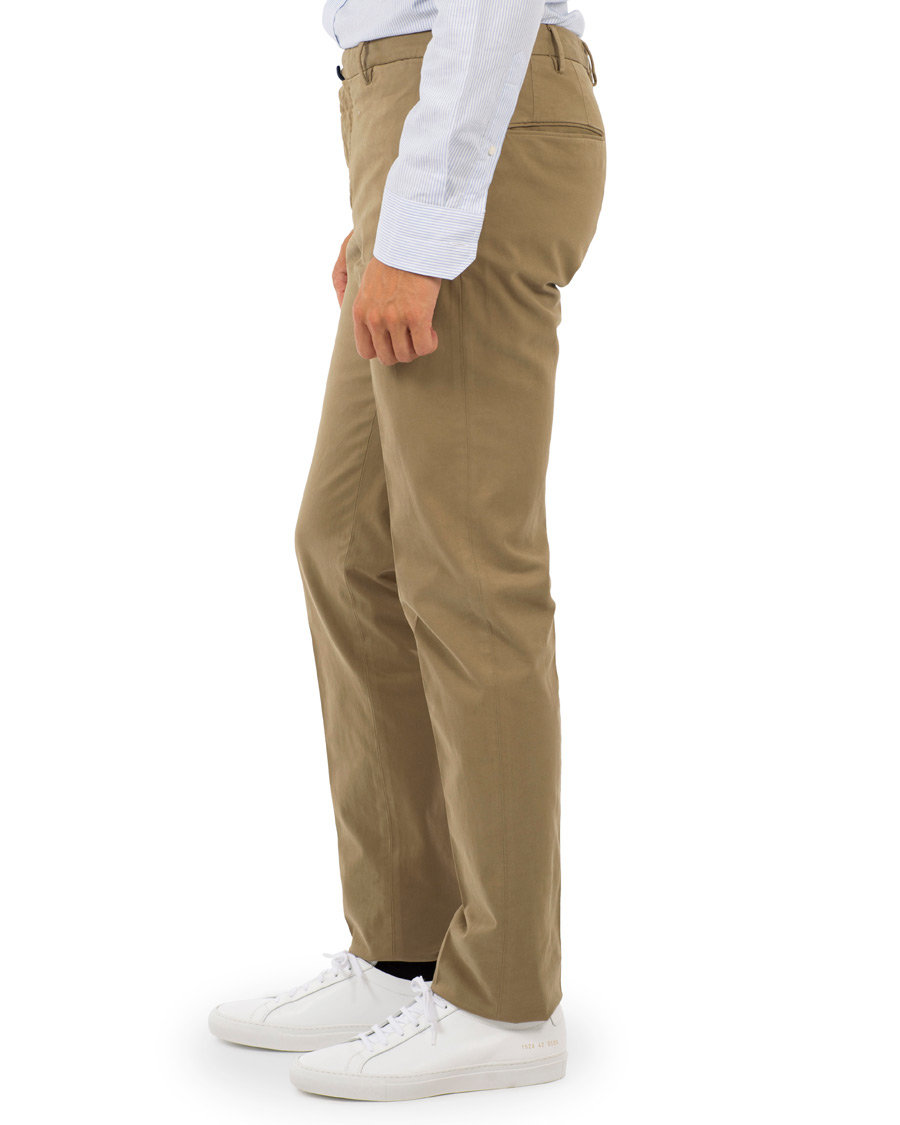 Herre | Bukser | Incotex | Slim Fit Comfort Chino Khaki
