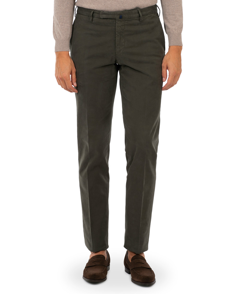 Herre | Bukser | Incotex | Slim Fit Comfort Chino Forest Green