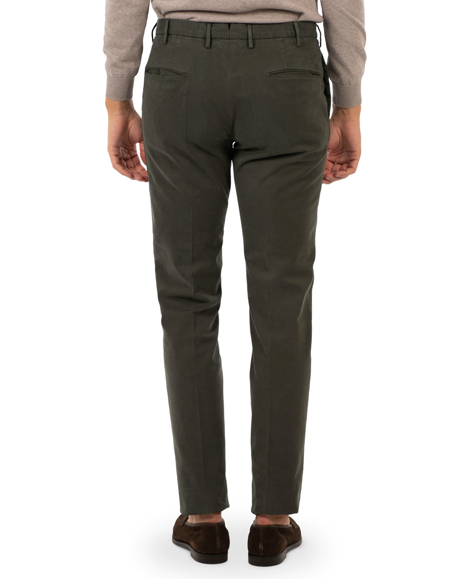 Herre | Bukser | Incotex | Slim Fit Comfort Chino Forest Green