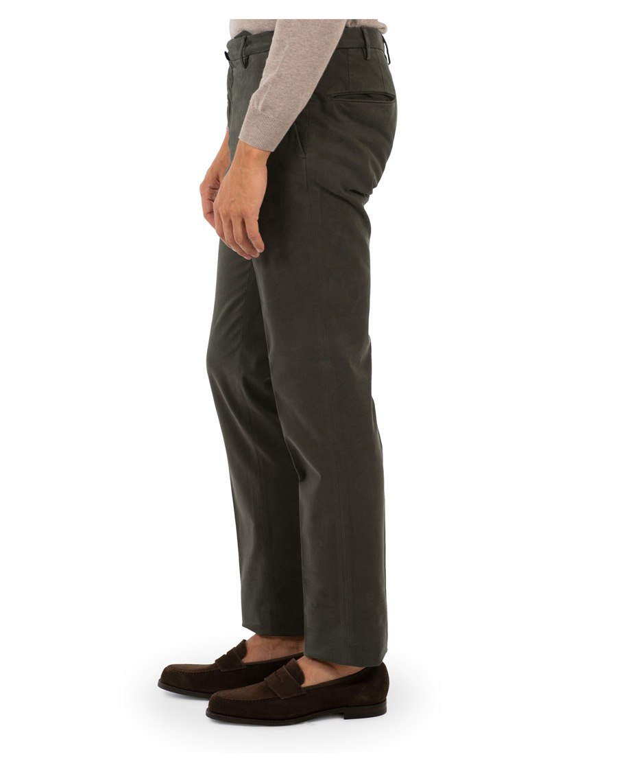 Herre | Bukser | Incotex | Slim Fit Comfort Chino Forest Green