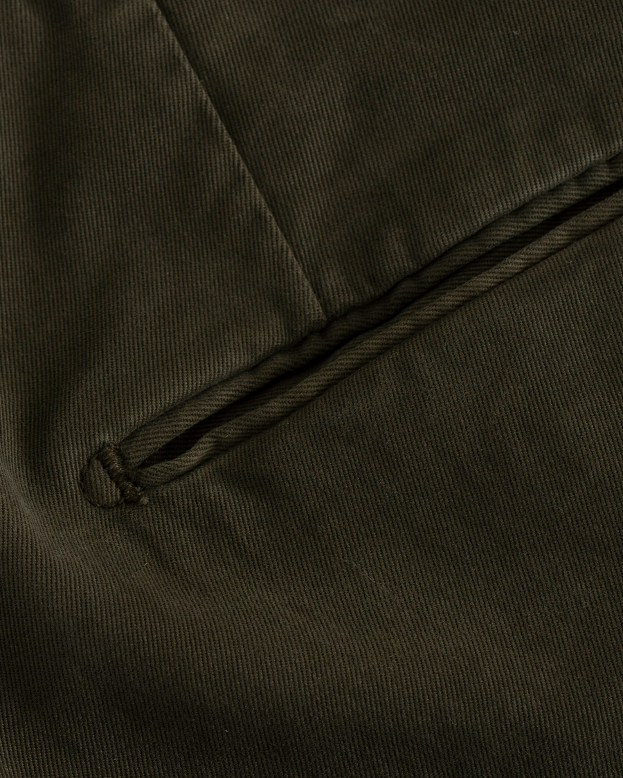 Herre | Bukser | Incotex | Slim Fit Comfort Chino Forest Green