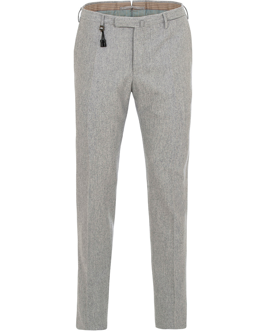 Herre | Bukser | Incotex | Super 100's Flannel Trousers Light Grey