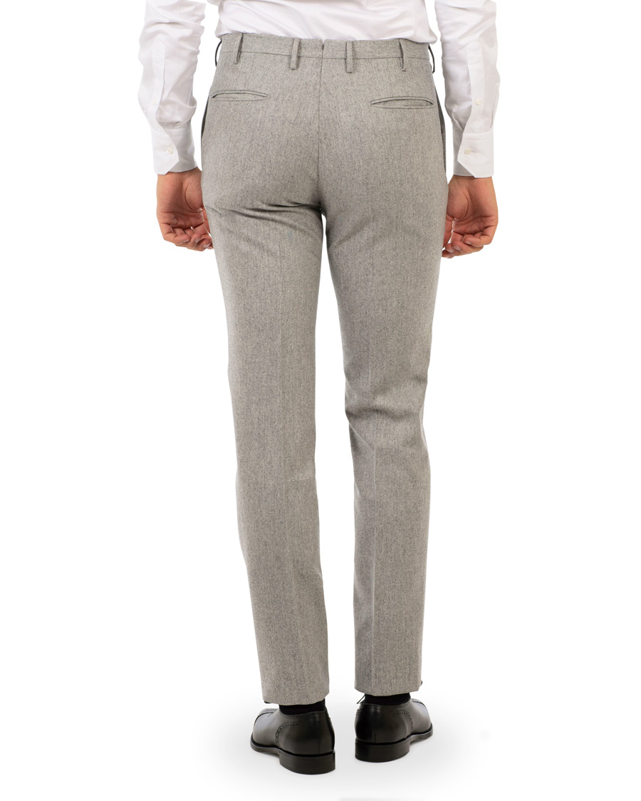 Herre | Bukser | Incotex | Super 100's Flannel Trousers Light Grey
