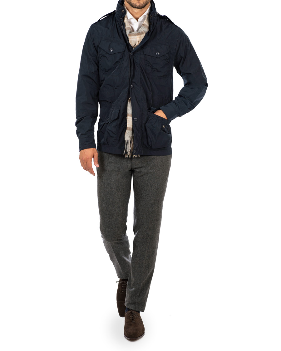 Herre | Bukser | Incotex | Super 100's Flannel Trousers Charcoal