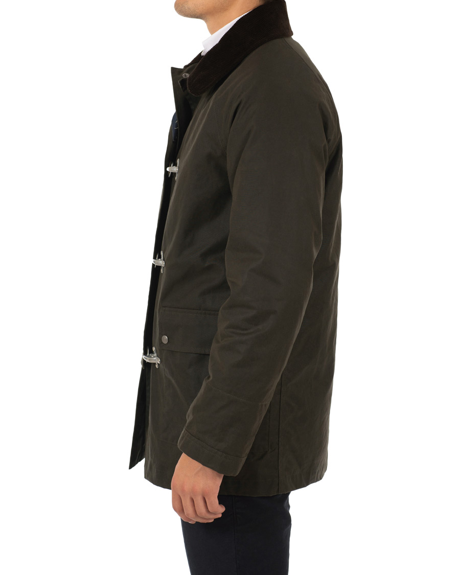 Herre | Jakker | Fay | Four Hook Luxury Oilskin Jacket Dark Green