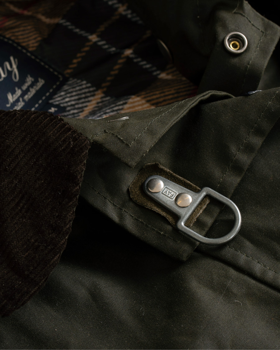 Herre | Jakker | Fay | Four Hook Luxury Oilskin Jacket Dark Green