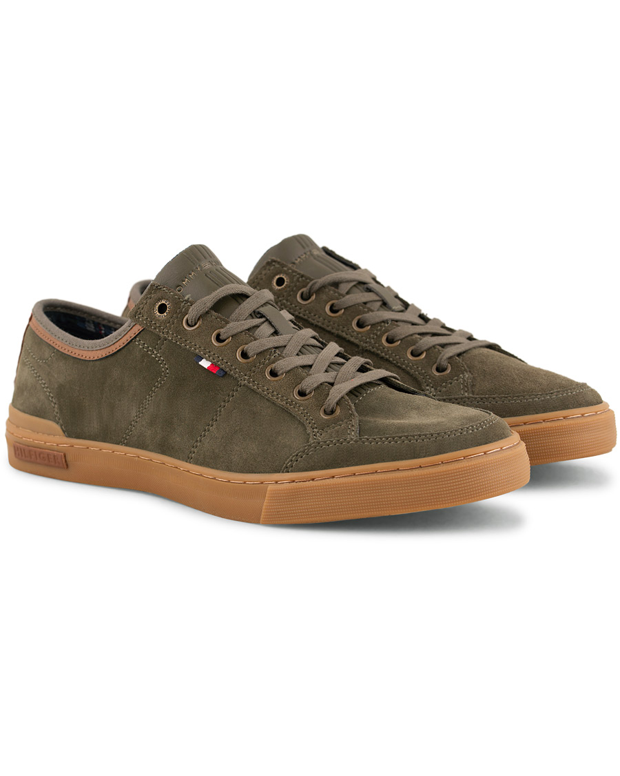 Herre | Tommy Hilfiger Harrington Sneaker Olive Suede | Tommy Hilfiger | Harrington Sneaker Olive Suede