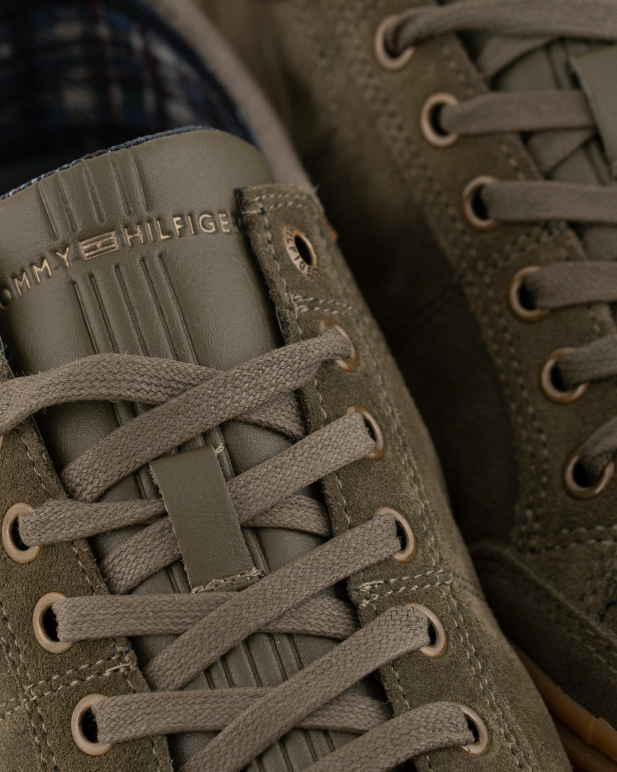 Herre | Tommy Hilfiger Harrington Sneaker Olive Suede | Tommy Hilfiger | Harrington Sneaker Olive Suede