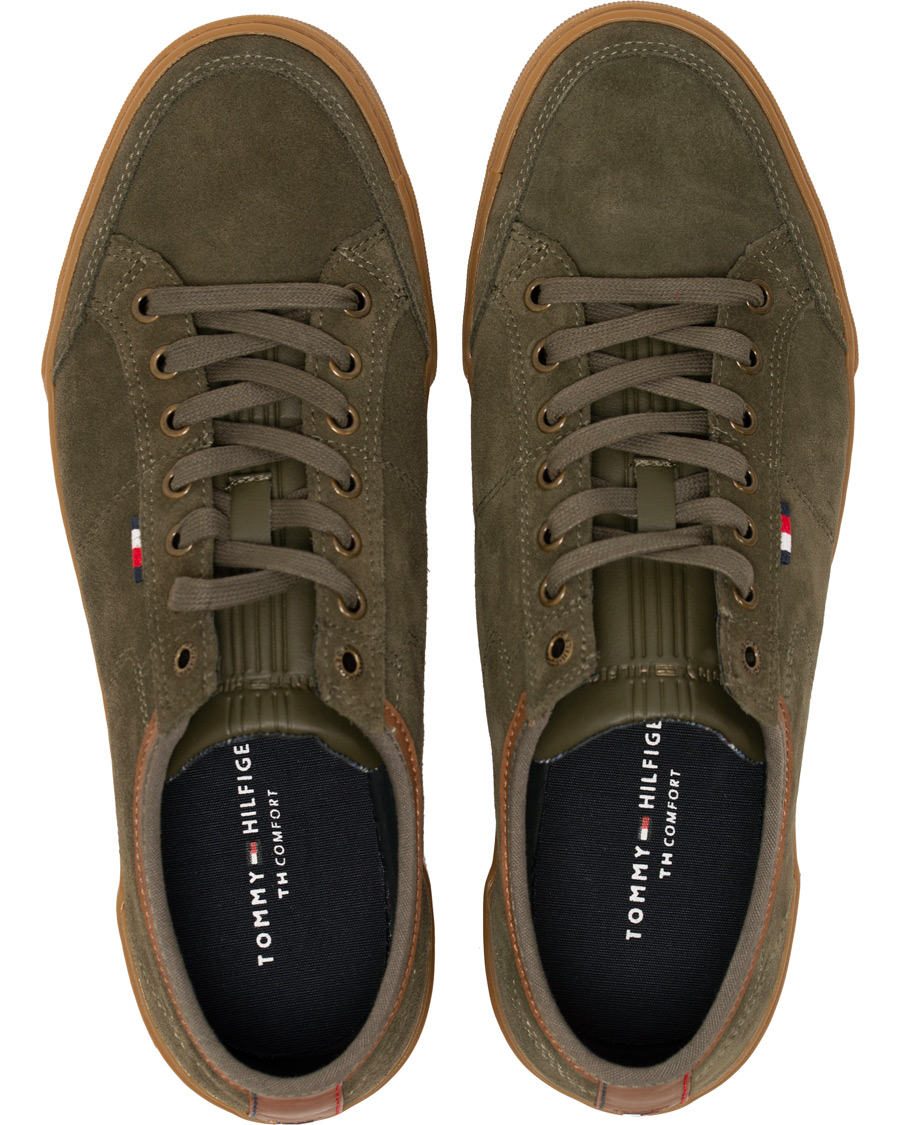 Herre | Tommy Hilfiger Harrington Sneaker Olive Suede | Tommy Hilfiger | Harrington Sneaker Olive Suede
