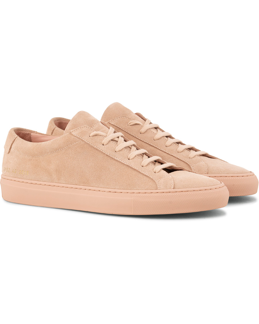 Herre | Common Projects Original Achilles Leather Sneakers Pink Suede | Common Projects | Original Achilles Leather Sneakers Pink Suede