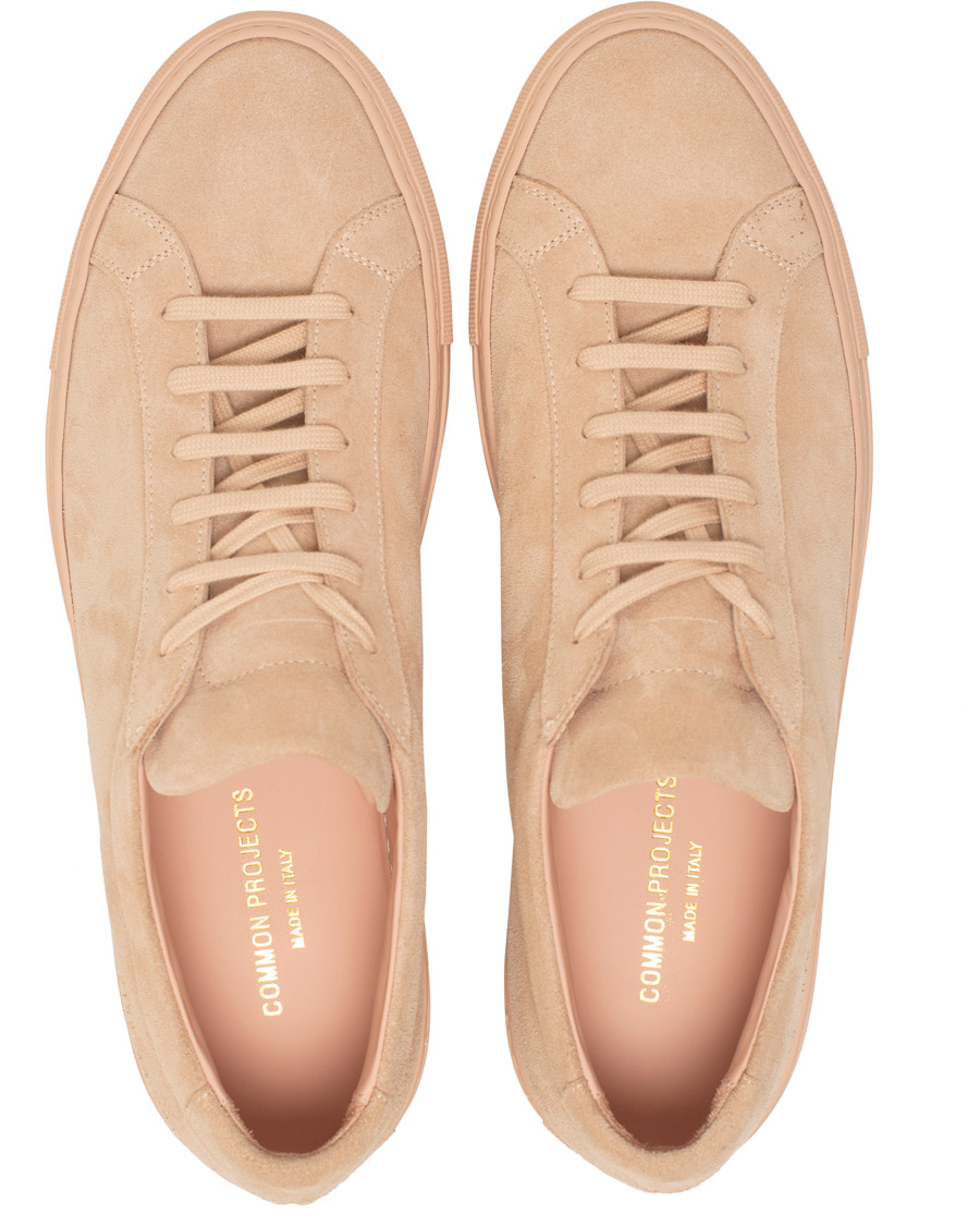 Herre | Common Projects Original Achilles Leather Sneakers Pink Suede | Common Projects | Original Achilles Leather Sneakers Pink Suede