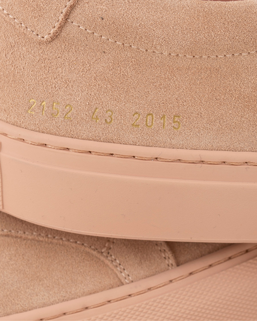 Herre | Common Projects Original Achilles Leather Sneakers Pink Suede | Common Projects | Original Achilles Leather Sneakers Pink Suede