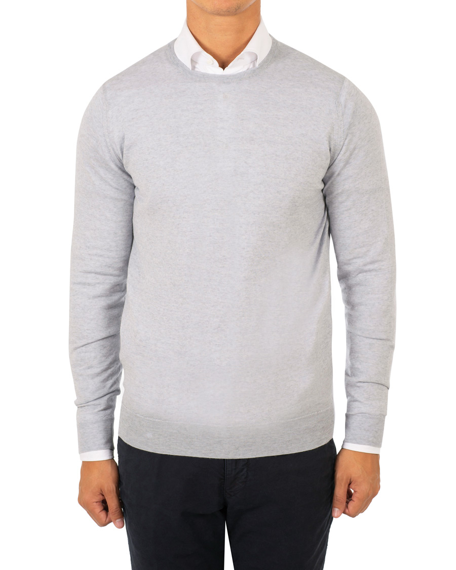 Herre | Gensere | John Smedley | Lundy Merino Crew Neck Pullover Bardot Grey