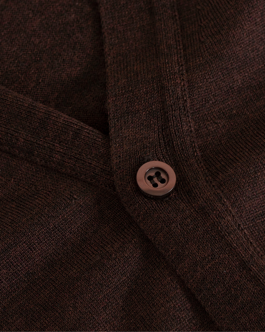 Herre | Gensere | John Smedley | Petworth Merino Cardigan Chestnut