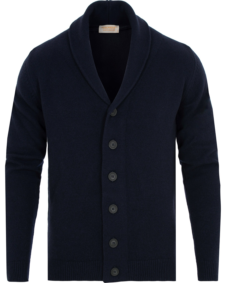 Herre | Gensere | John Smedley | Patterson Merino Shawl Cardigan Midnight