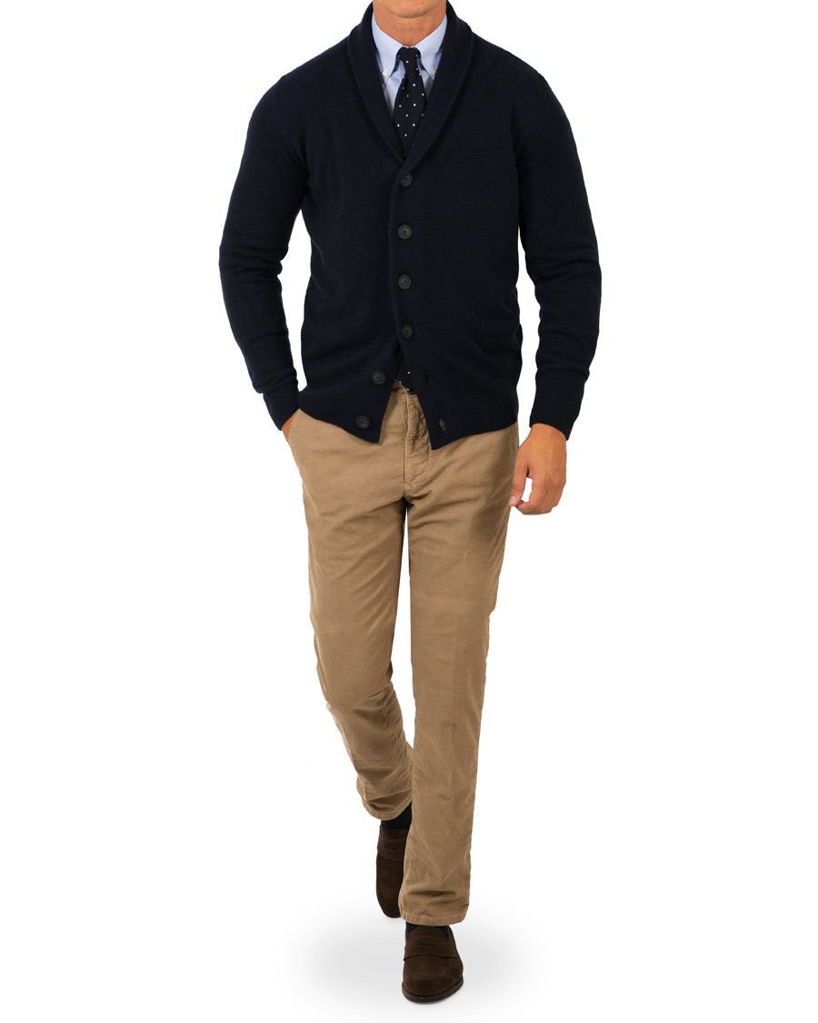 Herre | Gensere | John Smedley | Patterson Merino Shawl Cardigan Midnight