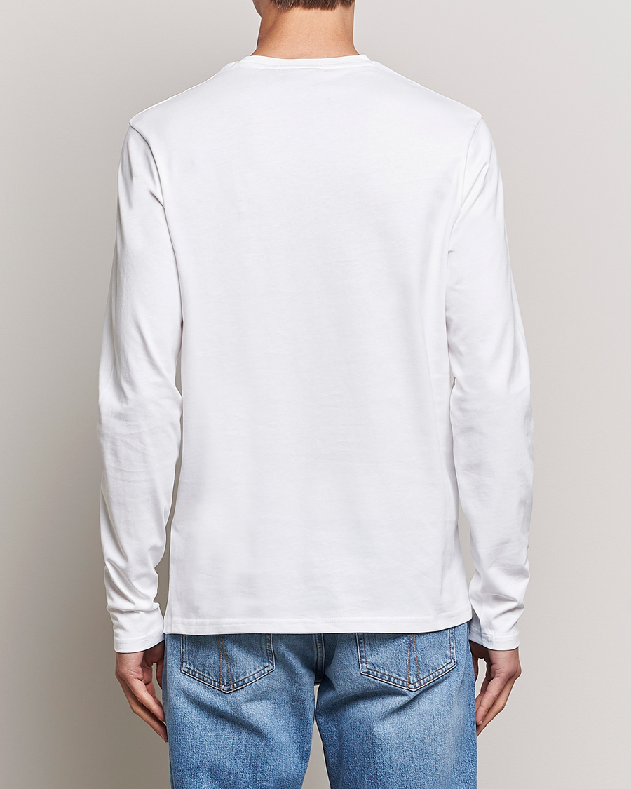 Herre | T-Shirts | Lyle & Scott | Plain Long Sleeve Cotton Tee White