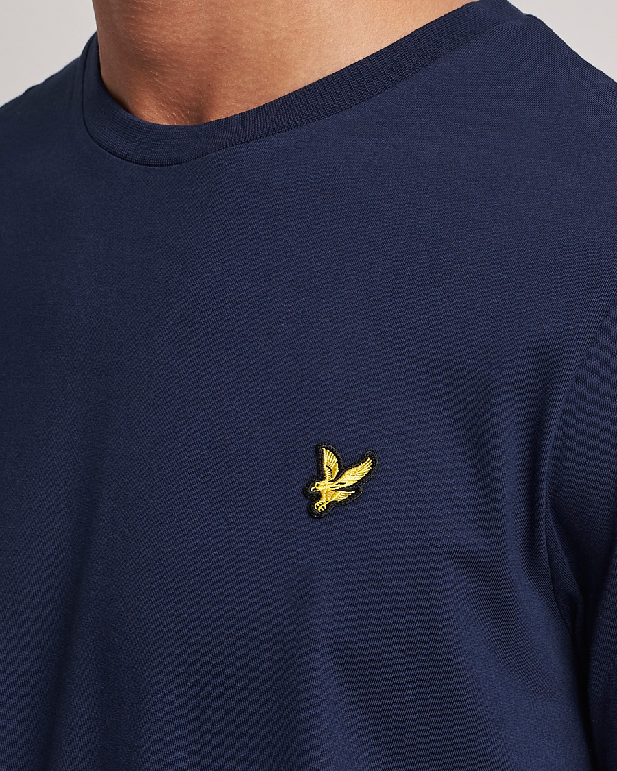 Herre | T-Shirts | Lyle & Scott | Long Sleeve Crew Neck T-Shirt Navy