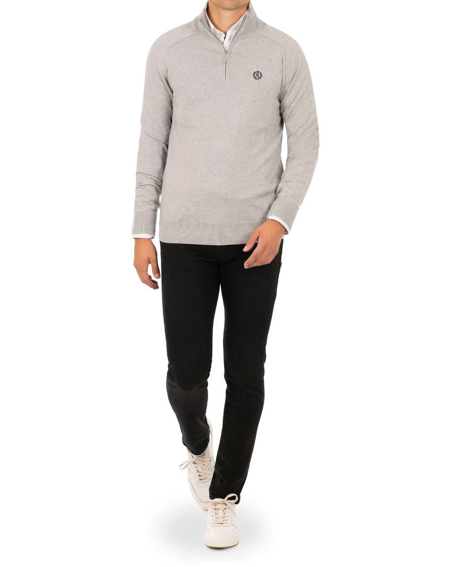Herre | Gensere | Henri-Lloyd | Henri Lloyd Miller Regular Half Zip Grey Marl