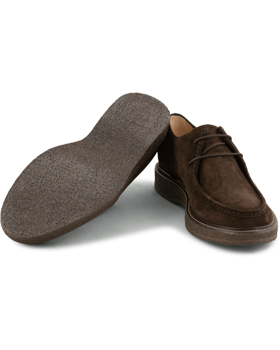 Herre | Tod's Norwegian Welted Crepe Sole Derby Brown Suede | Tod's | Norwegian Welted Crepe Sole Derby Brown Suede