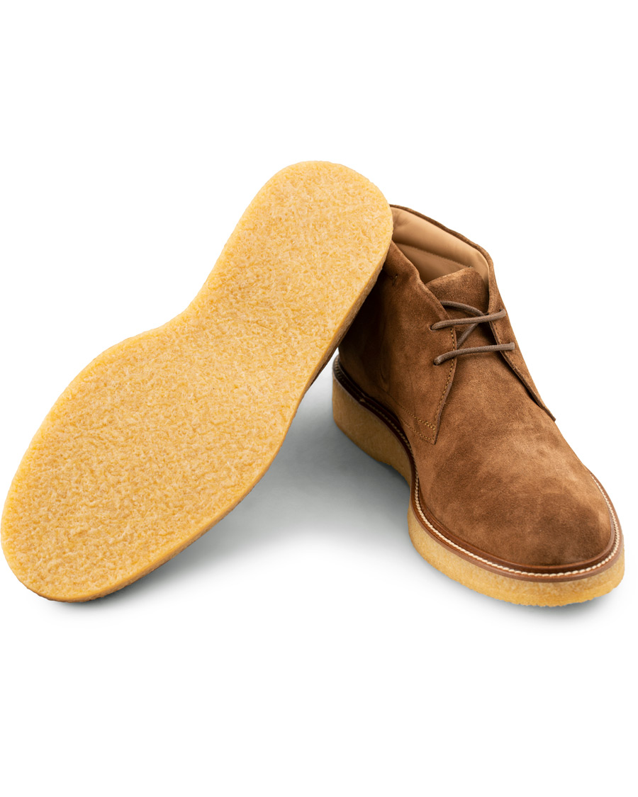 Herre | Tod's Crepe Sole Chukka Boot Medium Brown Suede | Tod's | Crepe Sole Chukka Boot Medium Brown Suede