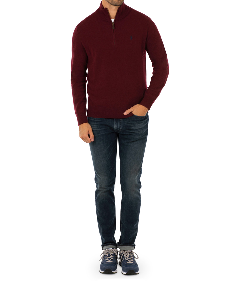 Herre | Gensere | Polo Ralph Lauren | Merino Half Zip Classic Wine