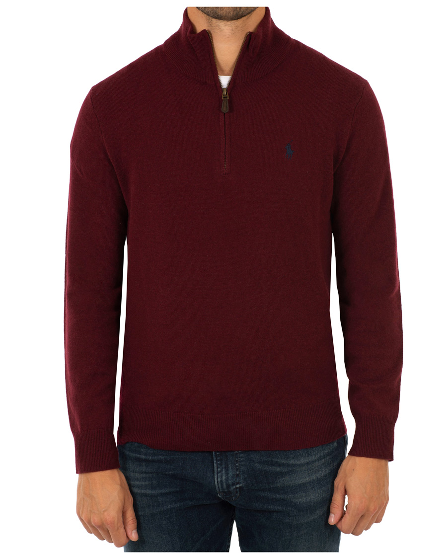 Herre | Gensere | Polo Ralph Lauren | Merino Half Zip Classic Wine