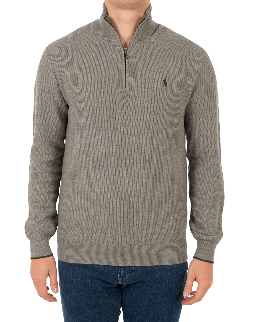 Herre | Gensere | Polo Ralph Lauren | Texture Half Zip Fawn Grey Heather