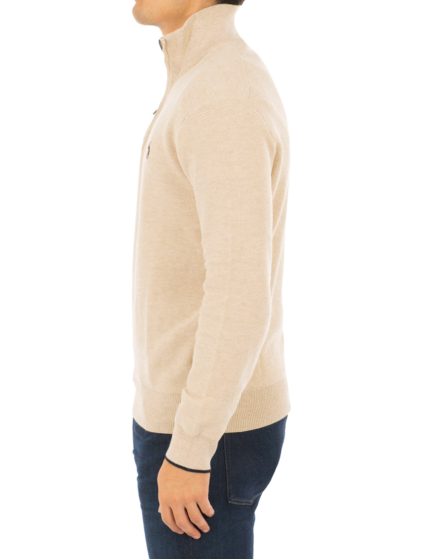 Herre | Gensere | Polo Ralph Lauren | Texture Half Zip Oatmeal Heather