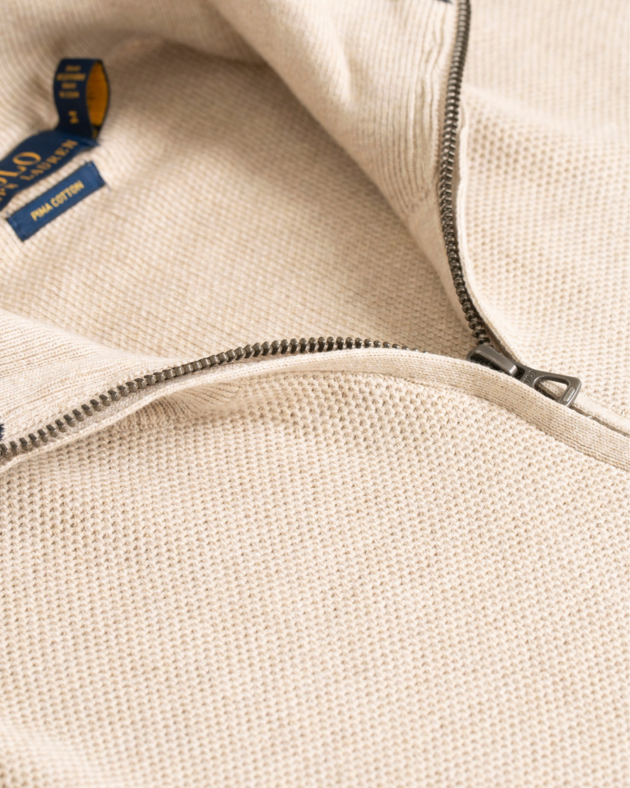 Herre | Gensere | Polo Ralph Lauren | Texture Half Zip Oatmeal Heather