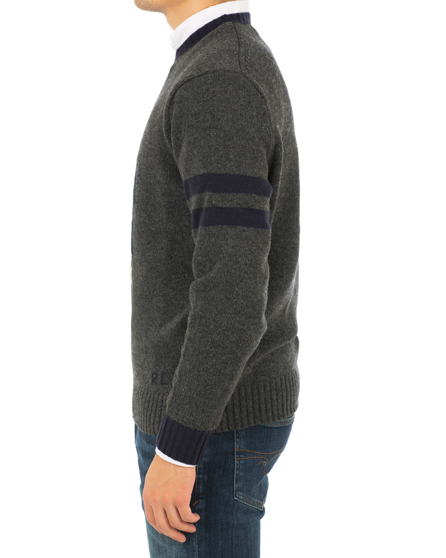Herre | Gensere | Polo Ralph Lauren | Wool Knitted Bear Crew Neck Grey Heather