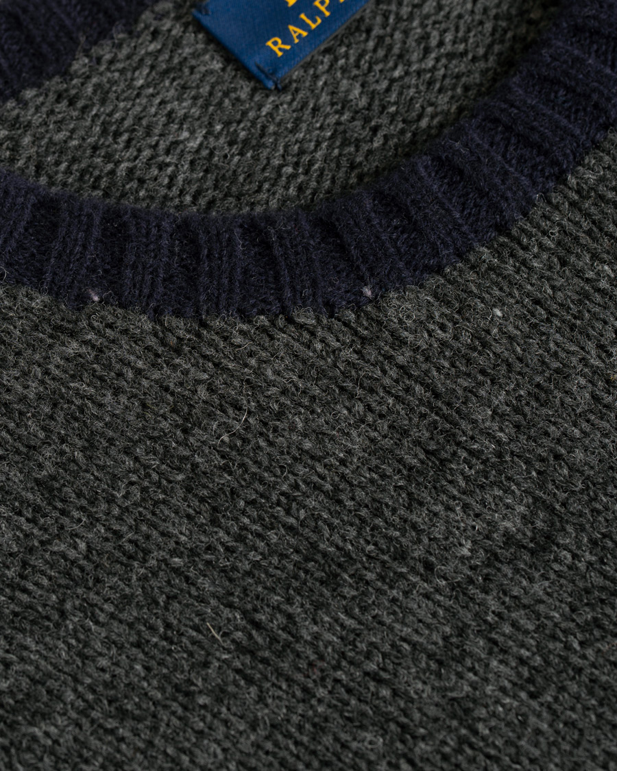 Herre | Gensere | Polo Ralph Lauren | Wool Knitted Bear Crew Neck Grey Heather
