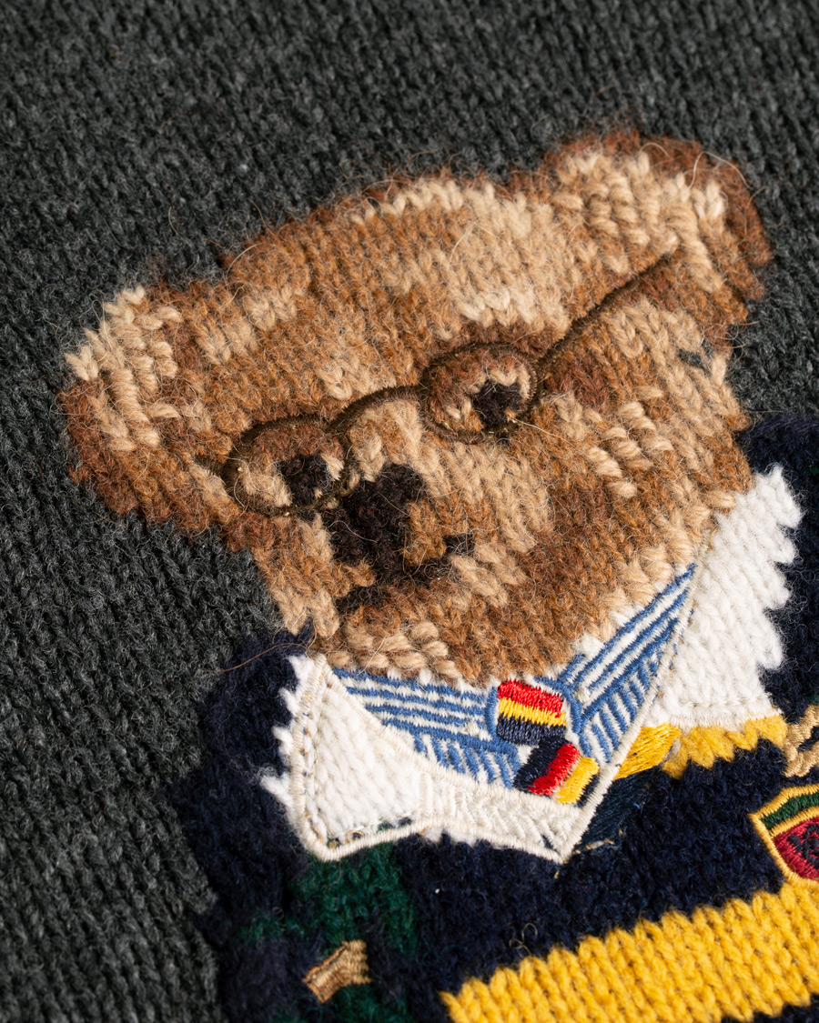 Herre | Gensere | Polo Ralph Lauren | Wool Knitted Bear Crew Neck Grey Heather