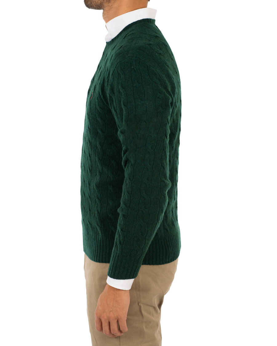 Herre | Gensere | Polo Ralph Lauren | Wool/Cashmere Cable Crew Neck College Green