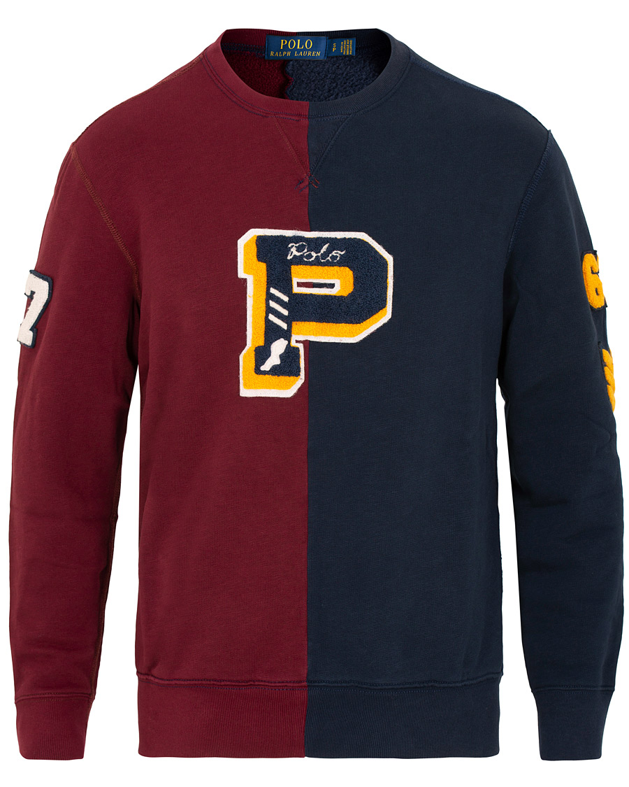 Herre | Gensere | Polo Ralph Lauren | Teddy P Crew Neck Sweatshirt Cruise Navy/Classic Wine