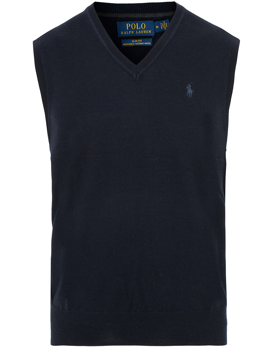 Herre | Gensere | Polo Ralph Lauren | Merino Vest Hunter Navy