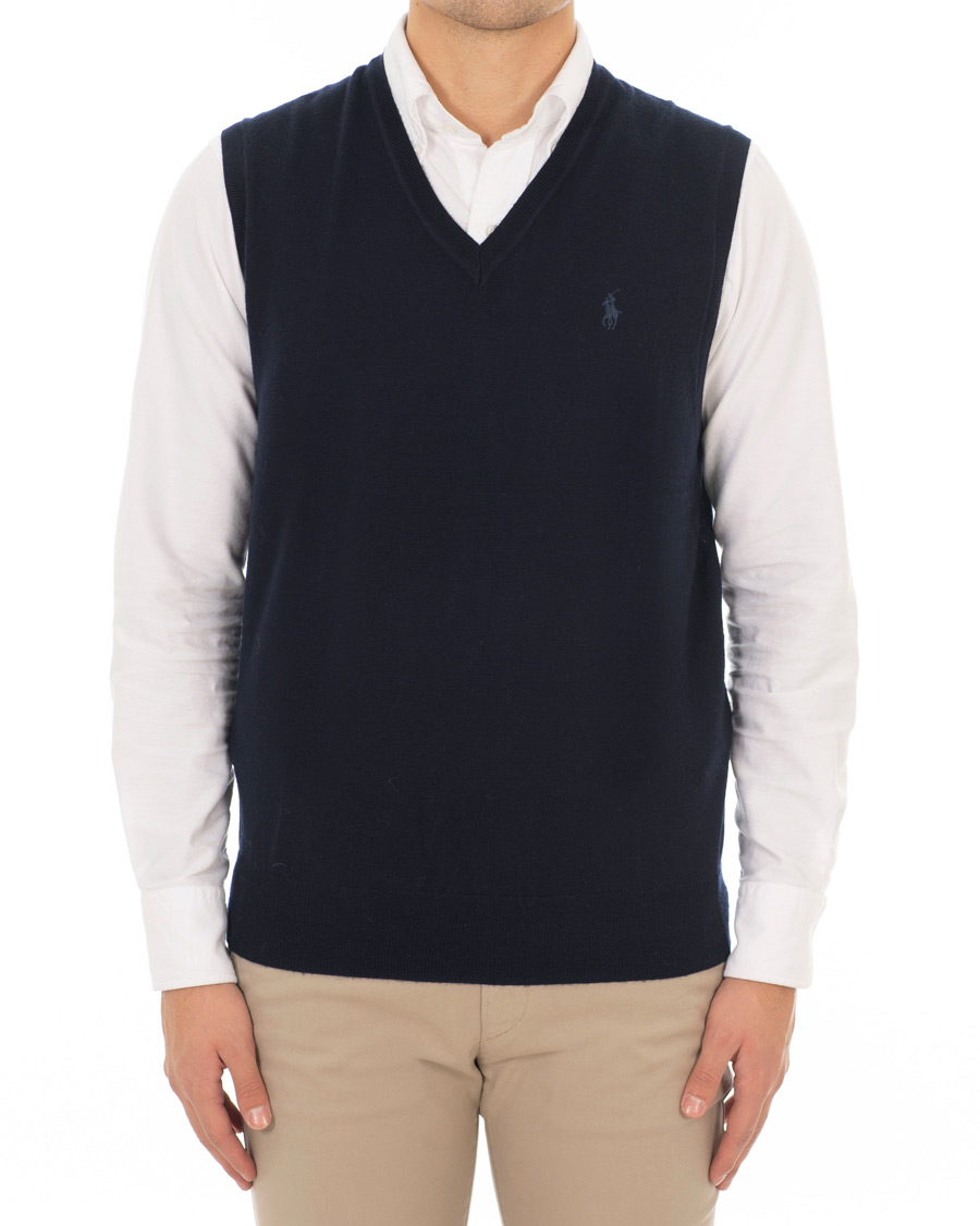 Herre | Gensere | Polo Ralph Lauren | Merino Vest Hunter Navy