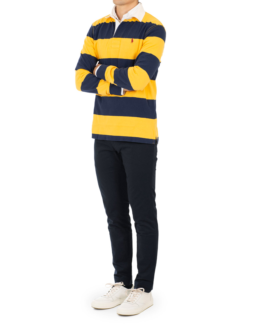 Herre | Gensere | Polo Ralph Lauren | Barstripe Rugger Gold/Newport Navy